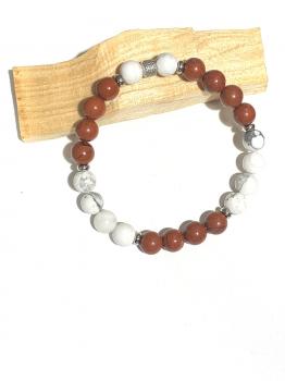 Howlite jaspe rouge